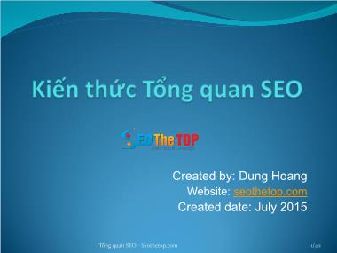 Giáo trình Kiến thức Tổng quan SEO