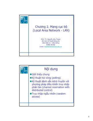 Giáo trình Mạng máy tính - Chương 2: Mạng cục bộ (Local Area Network-LAN) - Nguyễn Hữu Thanh