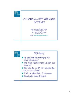 Giáo trình Mạng máy tính - Chương 4: Kết nối mạng Internet - Nguyễn Hữu Thanh