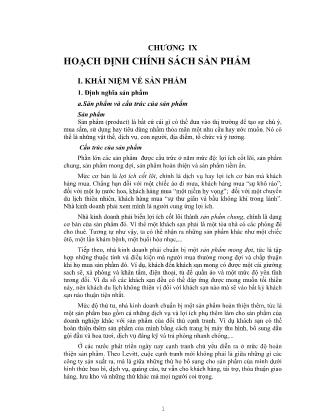 Giáo trình marketing căn bản - Chương 9: Hoạch định chính sách sản phẩm