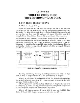 Giáo trình marketing căn bản - Chương 9: Thiết kế chiến lược truyền thông và cổ động