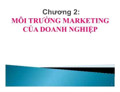 Giáo trình môi trường Marketing căn bản - Chương 2: Môi trường Marketing của doanh nghiệp