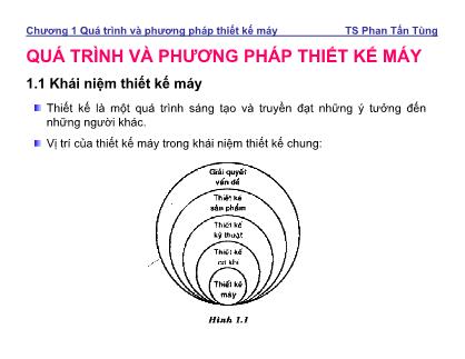 Giáo trình Môn học Cơ học máy - Chương 1: Quá trình và phương pháp thiết kế máy - Phan Tấn Tùng