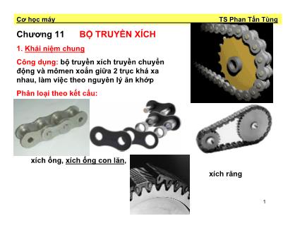 Giáo trình Môn học Cơ học máy - Chương 11: Bộ truyền xích - Phan Tấn Tùng