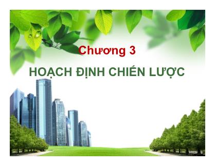Giáo trình môn Marketing - Chương 3: Hoạch định chiến lược