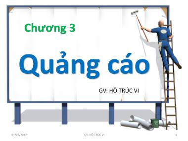 Giáo trình Nghiệp vụ quảng cáo tiếp thị - Chương 3: Quảng cáo