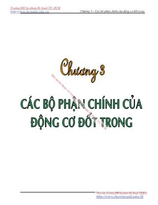 Giáo trình Nguyên lý kết cấu động cơ đốt trong - Chương 3: Các bộ phận chính của động cơ đốt trong