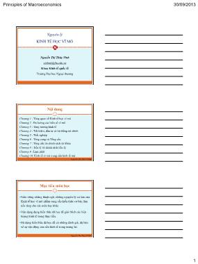 Giáo trình Nguyên lý Kinh tế học Vĩ mô - Chương 1: Tổng quan về Kinh tế học vĩ mô - Nguyễn Thị Thùy Vĩnh