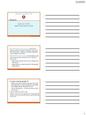 Giáo trình Nguyên lý Kinh tế học Vĩ mô - Chương 10: Kinh tế vĩ mô trong nền kinh tế mở - Nguyễn Thị Thùy Vĩnh