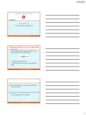 Giáo trình Nguyên lý Kinh tế học Vĩ mô - Chương 3: Sản xuất và tăng trưởng kinh tế - Nguyễn Thị Thùy Vĩnh