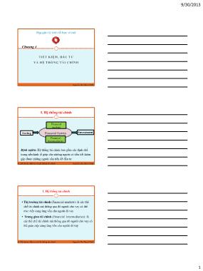 Giáo trình Nguyên lý Kinh tế học Vĩ mô - Chương 4: Tiết kiệm, đầu tư và hệ thống tài chính - Nguyễn Thị Thùy Vĩnh