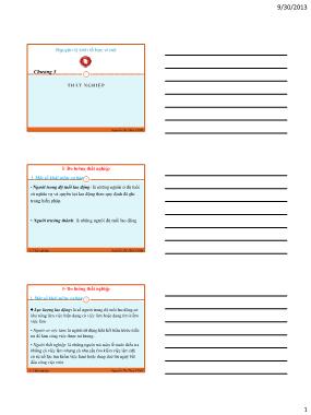 Giáo trình Nguyên lý Kinh tế học Vĩ mô - Chương 5: Thất nghiệp - Nguyễn Thị Thùy Vĩnh