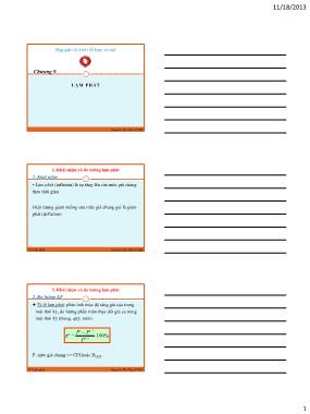 Giáo trình Nguyên lý Kinh tế học Vĩ mô - Chương 9: Lạm phát - Nguyễn Thị Thùy Vĩnh
