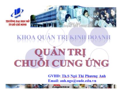 Giáo trình Quản trị chuỗi cung ứng - Chương 4: Công nghệ thông tin và chuỗi cung ứng - Ngô Thị Phương Anh