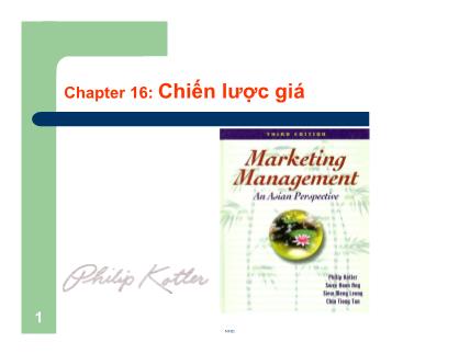 Giáo trình Quản trị Marketing - Chương 16: Chiến lược giá