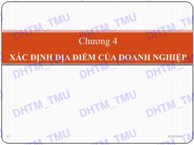 Giáo trình Quản trị sản xuất - Chương 4: Xác định địa điểm của doanh nghiệp