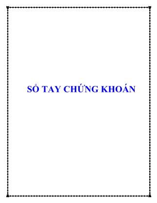Giáo trình Sổ tay chứng khoán