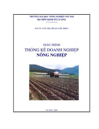 Giáo trình Thống kê doanh nghiệp nông nghiệp - Ngô Thị Thuận