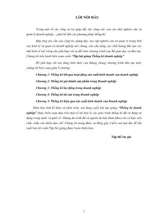 Giáo trình Thống kế doanh nghiệp