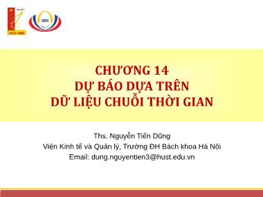 Giáo trình Thống kê ứng dụng - Chương 14: Dự báo dựa trên dữ liệu chuỗi thời gian - Nguyễn Tiến Dũng