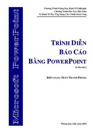 Giáo trình trình diễn Báo cáo bằng Powerpoint - Trần Thanh Phong