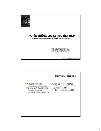 Giáo trình Truyền thông Marketing tích hợp - Nguyễn Hoàng Sinh
