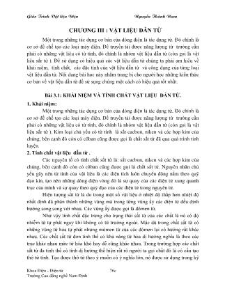 Giáo trình Vật liệu điện (Phần 2) - Nguyễn Thanh Nam