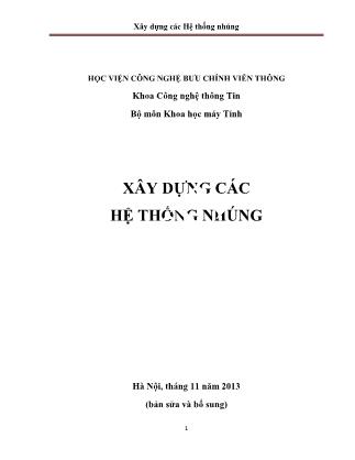 Giáo trình Xây dựng các Hệ thống nhúng - Huỳnh Thúc Cước